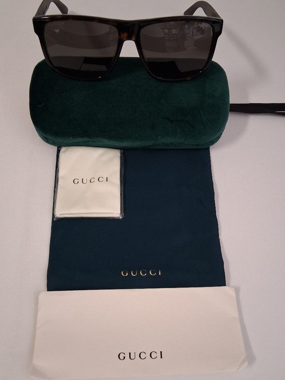 Gucci GG0010S 003 Polarized Grey Square Men's Sunglasses – Gently Used